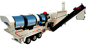 Counterflow asphalt plant